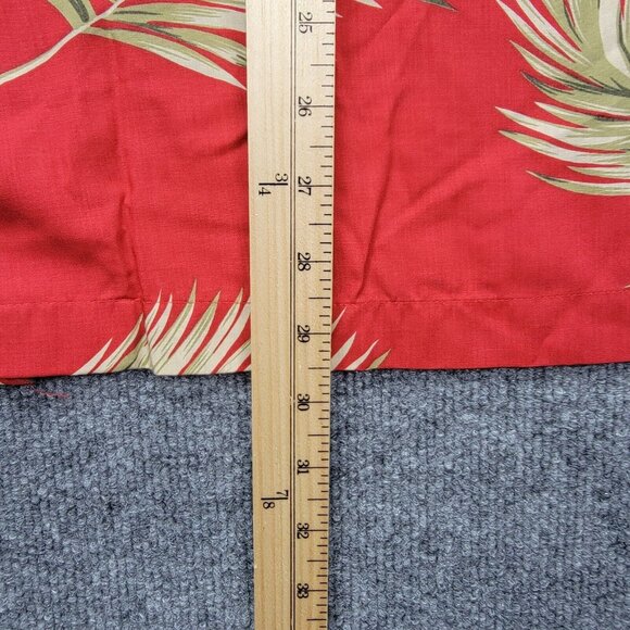 Bamboo Cay Hawaiian Shirt Mens Large Red Button Up Short‎ Sleeve Beach Tropical - Picture 6 of 8